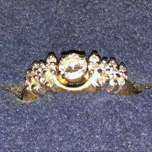 1/4 carat diamond solitaire and band.